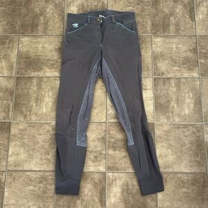 Full seat grey/teal Piper Breeches